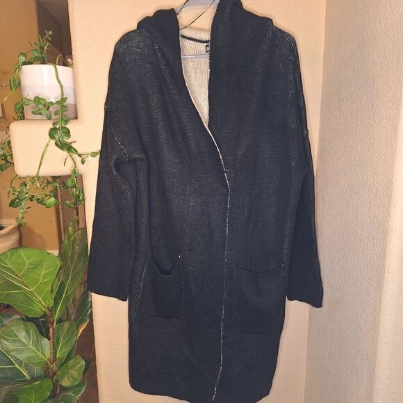 Blank NYC Chill Pill Cardigan black and white small - Picture 3 of 9